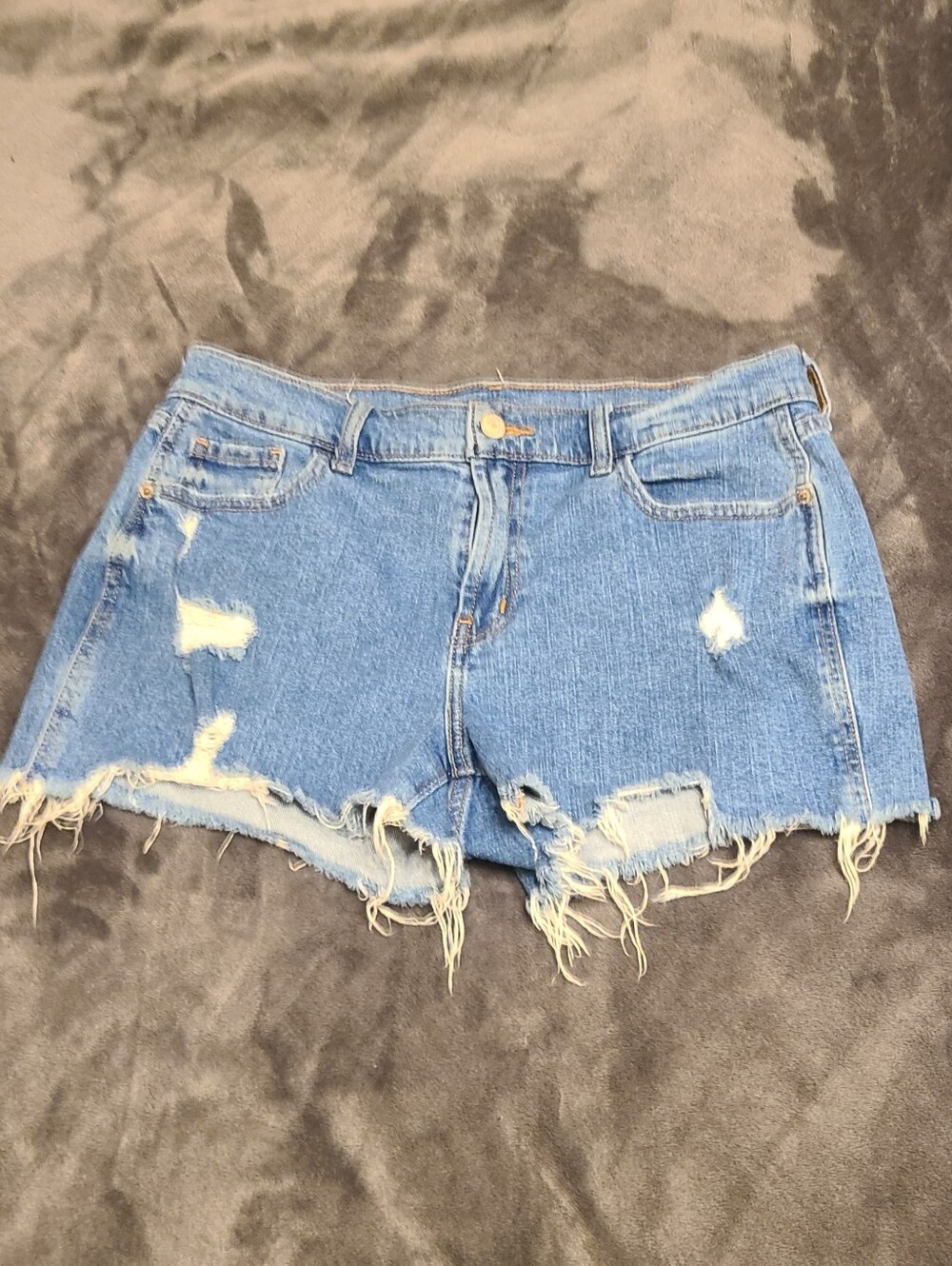 Old Navy Distressed Light Blue Denim Shorts